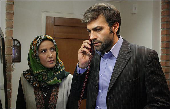 پانته‌آ بهرام در صحنه سریال تلویزیونی زیر هشت به همراه آرش مجیدی