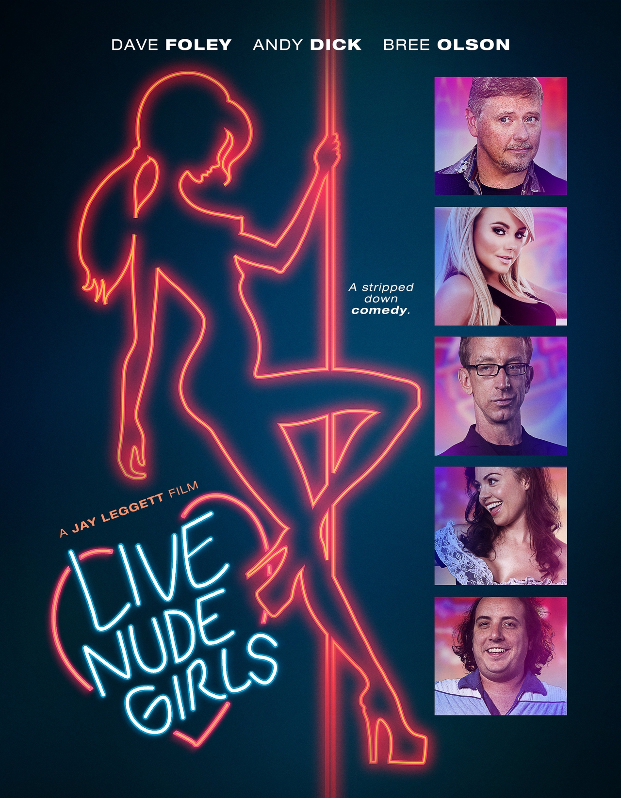 Dave Foley در صحنه فیلم سینمایی Live Nude Girls به همراه Annemarie Pazmino، Andy Dick، Har Mar Superstar و Bree Olson