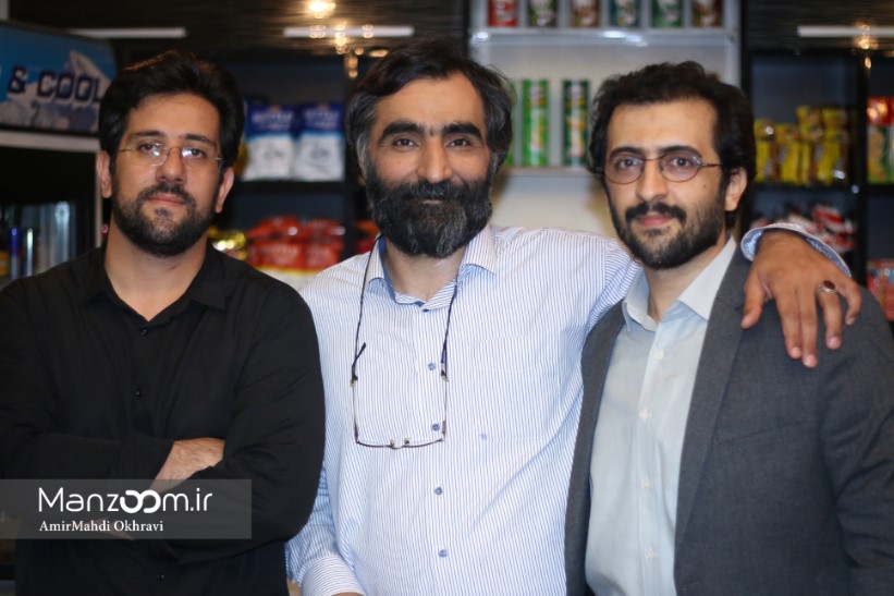 بهروز شعیبی در اکران افتتاحیه فیلم سینمایی سیانور به همراه هادی مقدم‌دوست