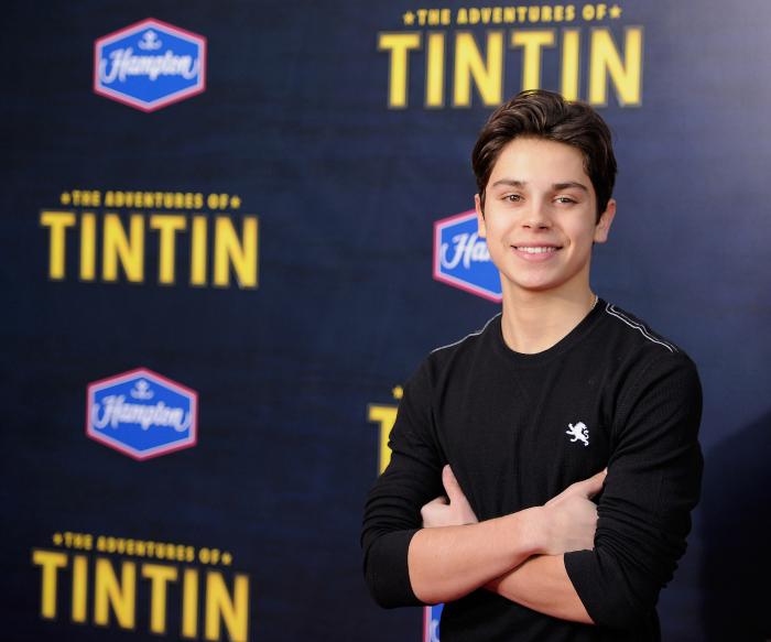 Jake T. Austin در صحنه فیلم سینمایی ماجراهای تن تن