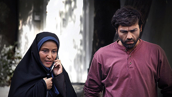 آرش مجیدی در صحنه سریال تلویزیونی زیر هشت به همراه پانته‌آ بهرام
