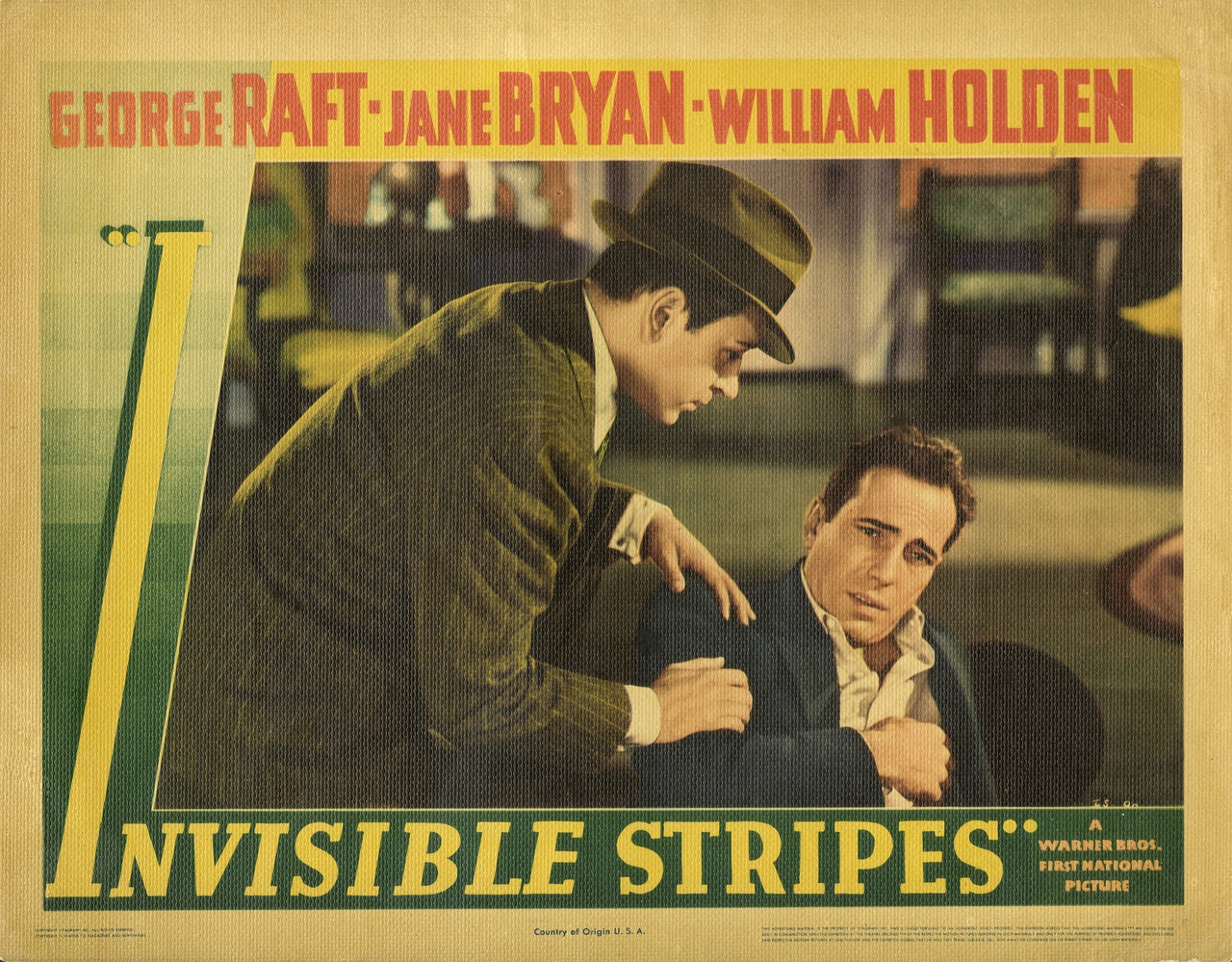 هامفری بوگارت در صحنه فیلم سینمایی Invisible Stripes به همراه George Raft