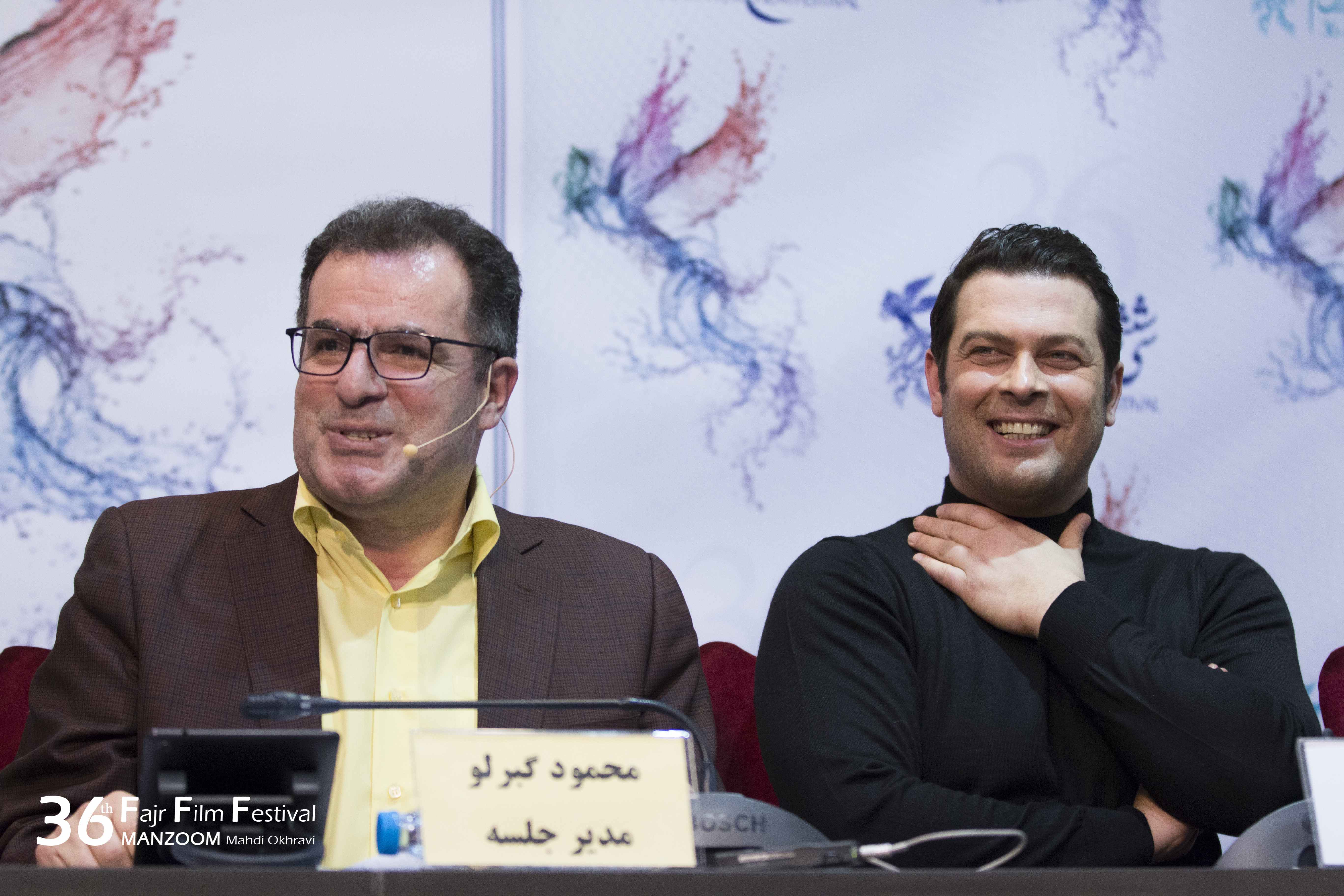 پژمان بازغی در نشست خبری فیلم سینمایی هایلایت به همراه محمود گبرلو