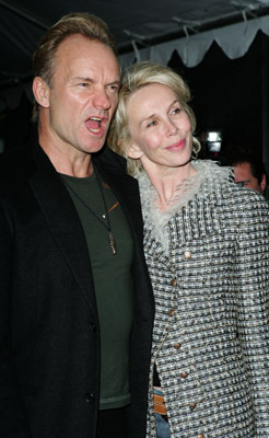Sting در صحنه فیلم سینمایی حادثه ترن به همراه Trudie Styler