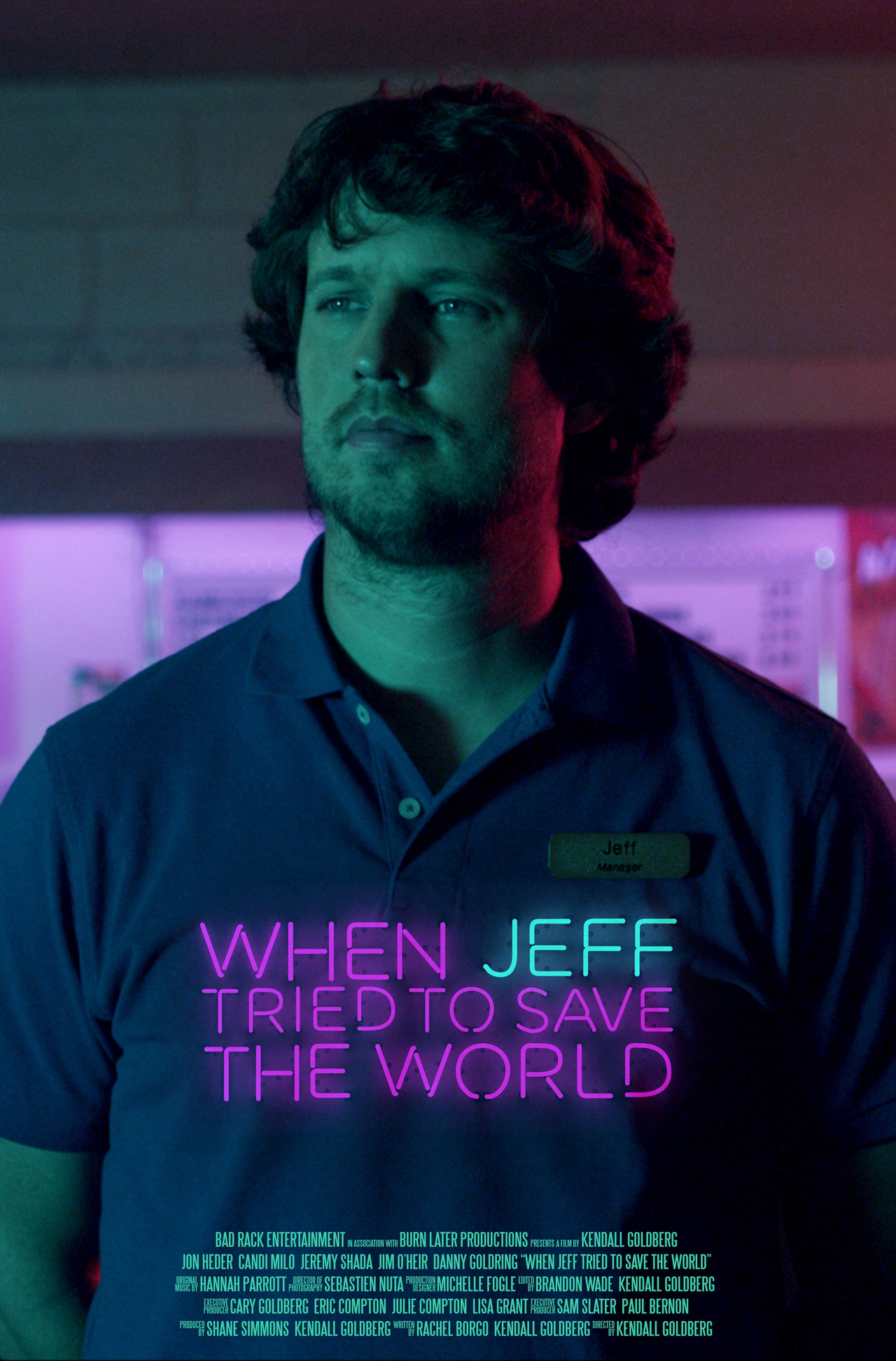 Jon Heder در صحنه فیلم سینمایی When Jeff Tried to Save the World
