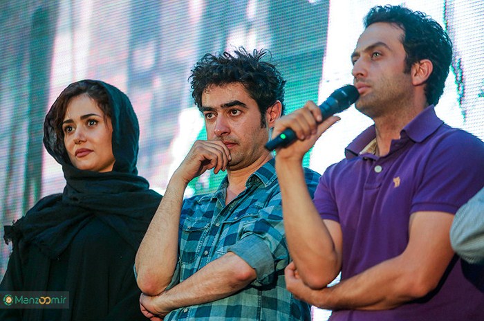 پریناز ایزدیار در تست گريم سریال شبکه نمایش خانگی شهرزاد 1 به همراه سید‌شهاب حسینی و مصطفی زمانی