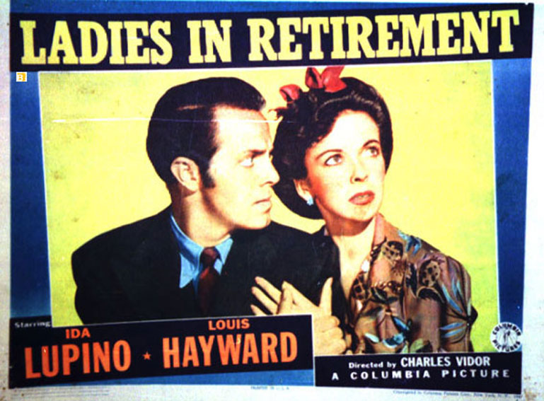 Ida Lupino در صحنه فیلم سینمایی Ladies in Retirement به همراه Louis Hayward
