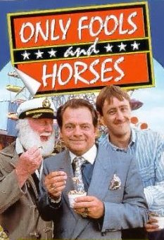 Buster Merryfield در صحنه فیلم سینمایی Only Fools and Horses.... به همراه Nicholas Lyndhurst و David Jason