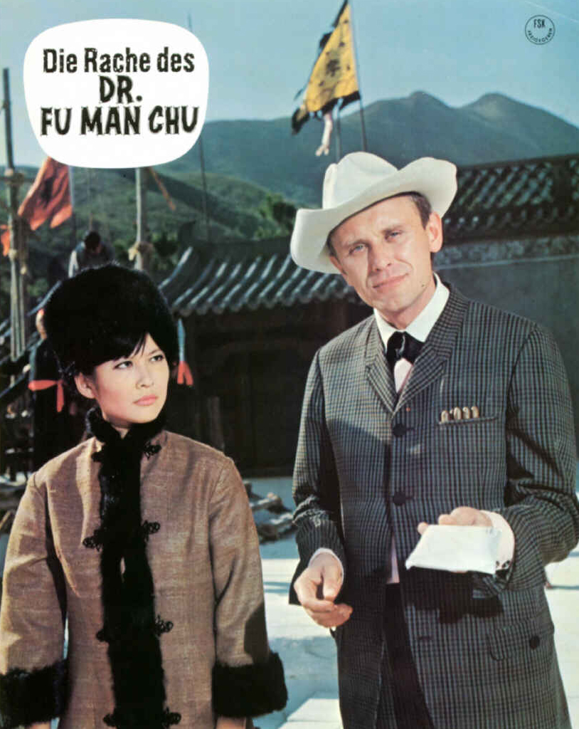 Horst Frank در صحنه فیلم سینمایی The Vengeance of Fu Manchu به همراه تسای چین