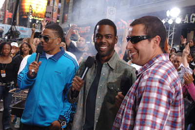 Nelly در صحنه فیلم سینمایی ماشین مخوف به همراه آدام سندلر و Chris Rock
