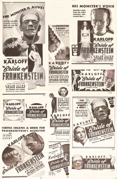 Valerie Hobson در صحنه فیلم سینمایی The Bride of Frankenstein به همراه Elsa Lanchester، Boris Karloff، Colin Clive و Ernest Thesiger