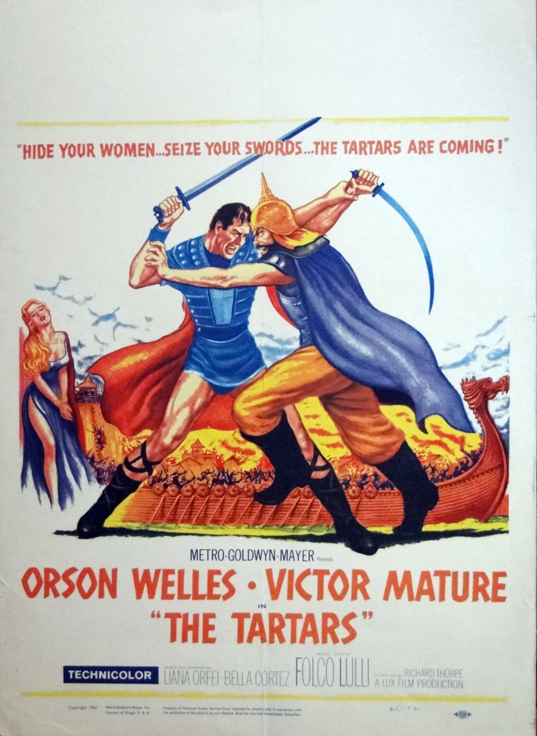  فیلم سینمایی I tartari به کارگردانی Richard Thorpe و Ferdinando Baldi