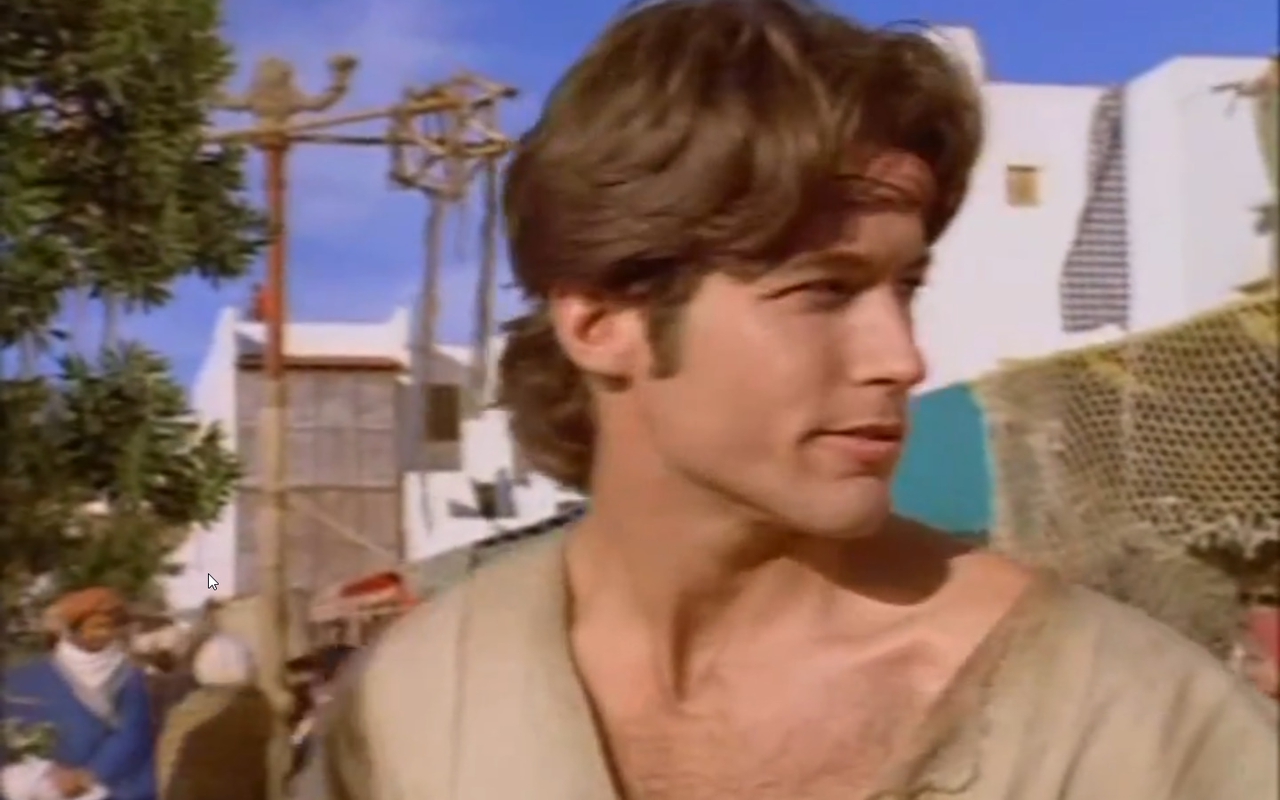 Zen Gesner در صحنه سریال تلویزیونی The Adventures of Sinbad