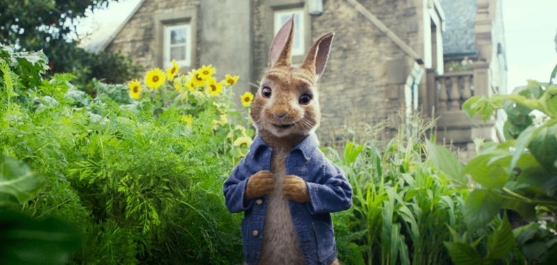 جیمز کوردن در صحنه فیلم سینمایی پیتر خرگوشه