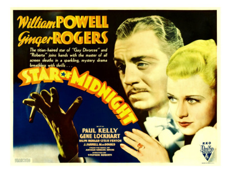 Ginger Rogers در صحنه فیلم سینمایی Star of Midnight به همراه ویلیام پاول