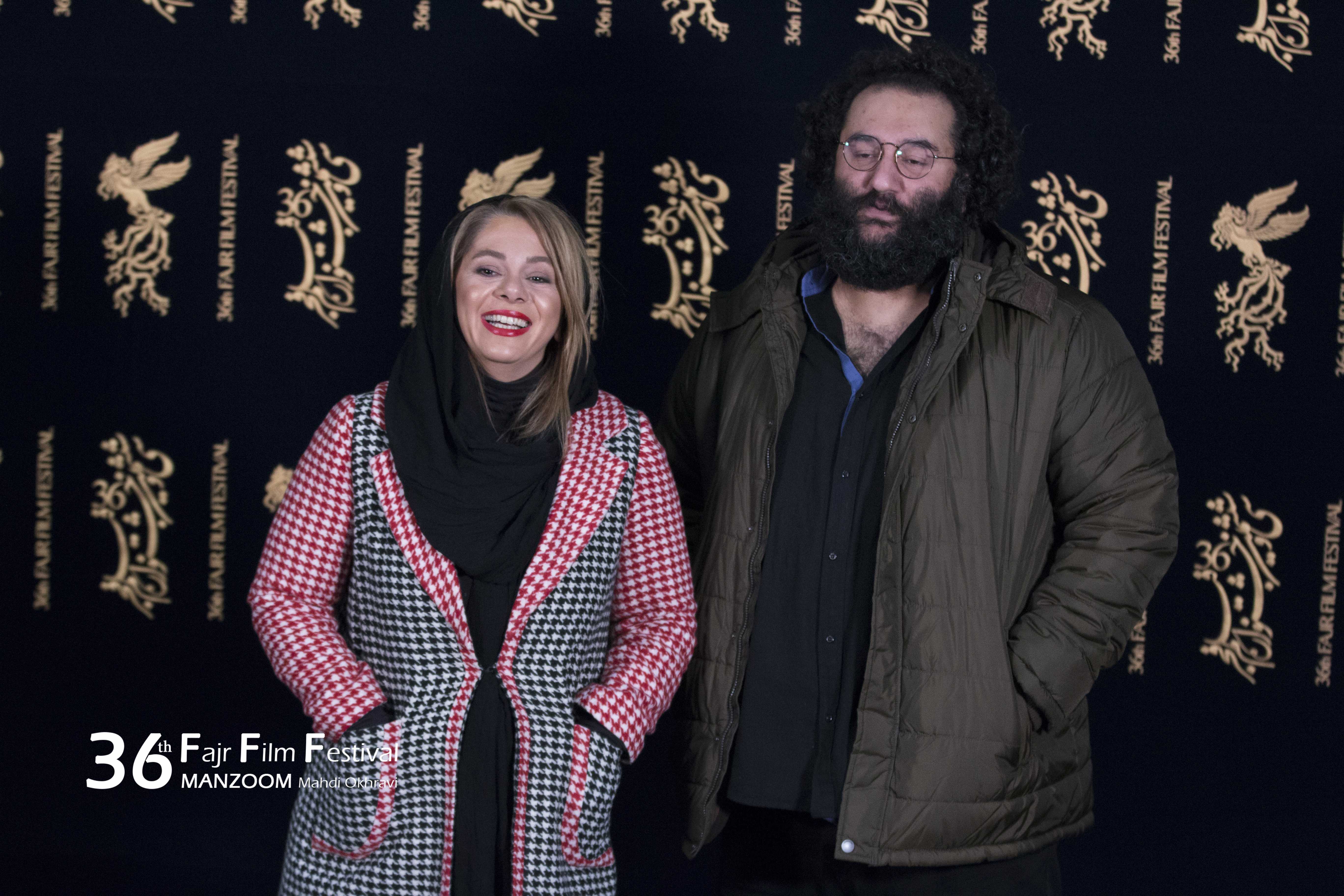 نیما اقلیما در جشنواره فیلم سینمایی امیر به همراه مستانه مهاجر