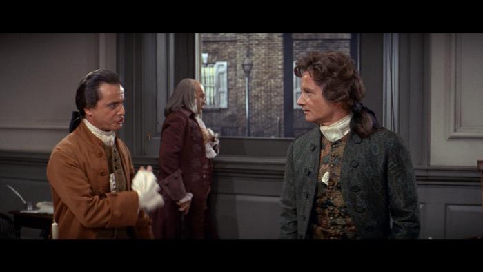 William Daniels در صحنه فیلم سینمایی 1776 به همراه Donald Madden و هوارد داسیلوا