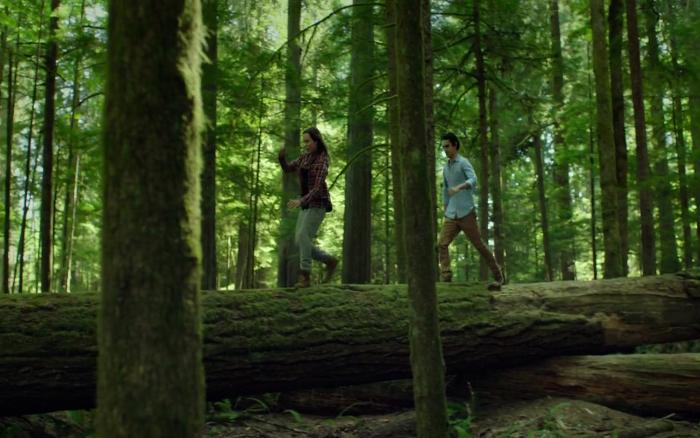 الن پیج در صحنه فیلم سینمایی Into the Forest به همراه مکس مینگلا
