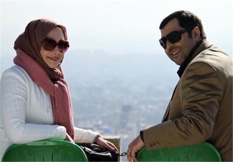 هانیه توسلی در صحنه فیلم سینمایی به خاطر پونه به همراه فرهاد اصلانی