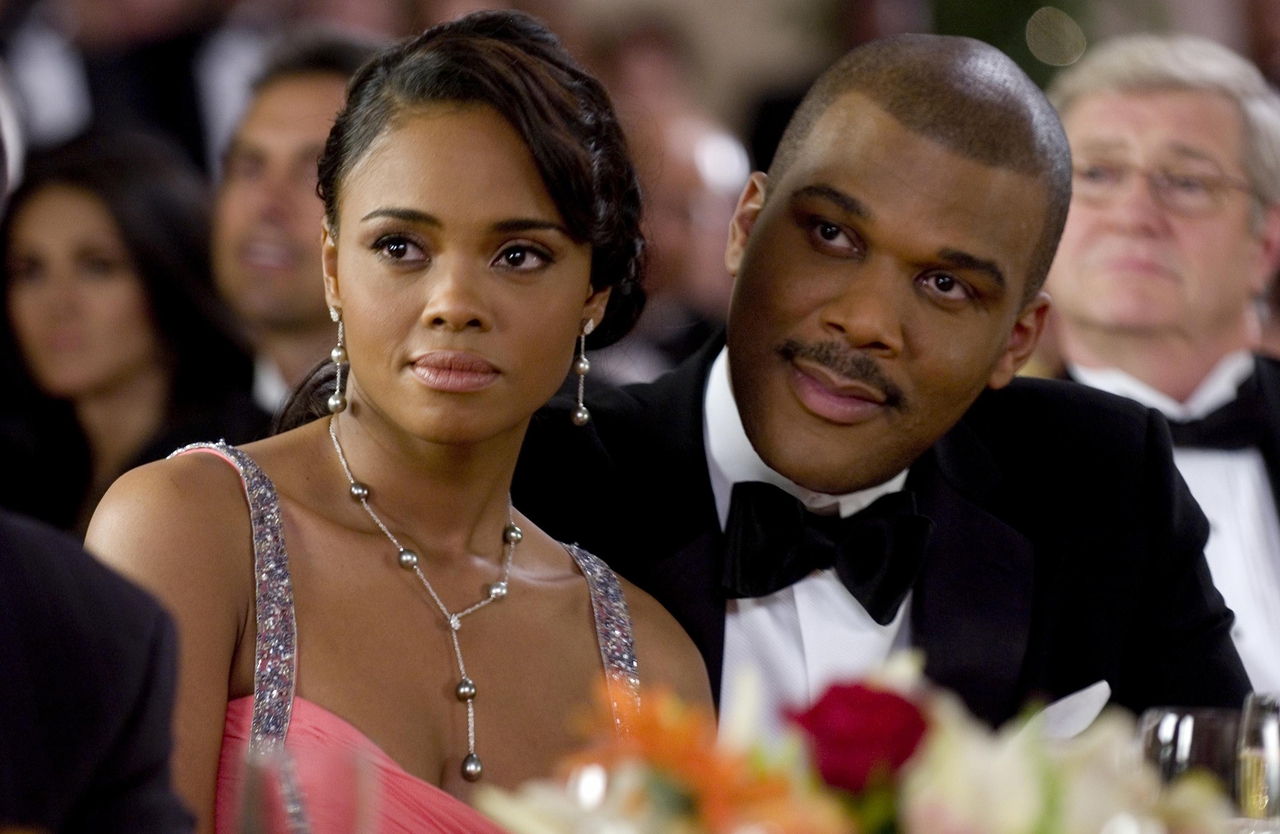 Sharon Leal در صحنه فیلم سینمایی Why Did I Get Married? به همراه تایلر پری