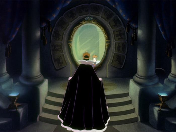 لوسیل لا ورنه در صحنه فیلم سینمایی سفیدبرفی و هفت کوتوله