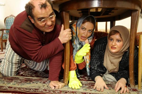 بهاره رهنما در صحنه فیلم سینمایی اژدر به همراه میرطاهر مظلومی و نعیمه نظام‌دوست