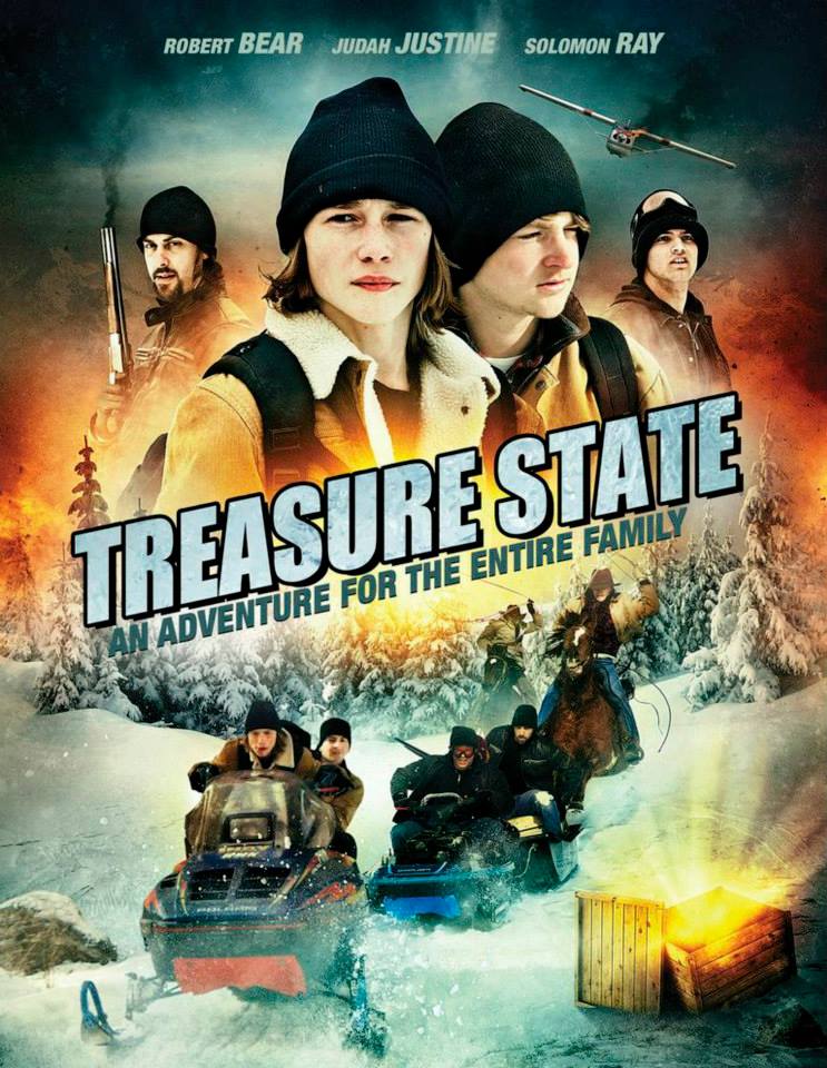 Judah Justine در صحنه فیلم سینمایی Treasure State به همراه Robert Bear و Larry Laverty