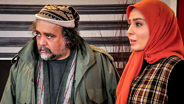 محمدرضا شریفی‌نیا در صحنه سریال تلویزیونی ما فرشته نیستیم به همراه سولماز آقمقانی