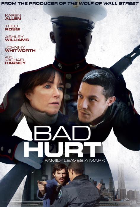 Ashley Williams در صحنه فیلم سینمایی Bad Hurt به همراه کارن آلن، مایکل هارنی، Johnny Whitworth و Theo Rossi