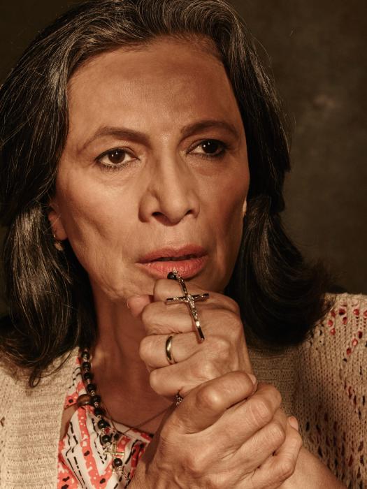 Patricia Reyes Spíndola در صحنه سریال تلویزیونی ترس از مردگان متحرک