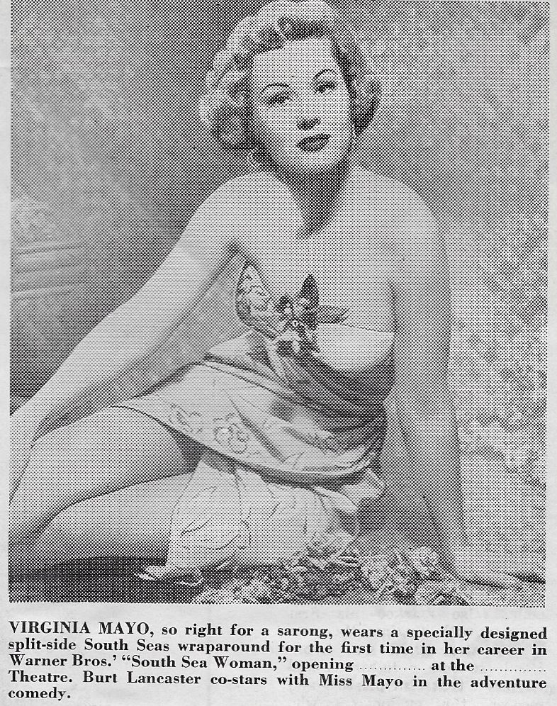 Virginia Mayo در صحنه فیلم سینمایی South Sea Woman