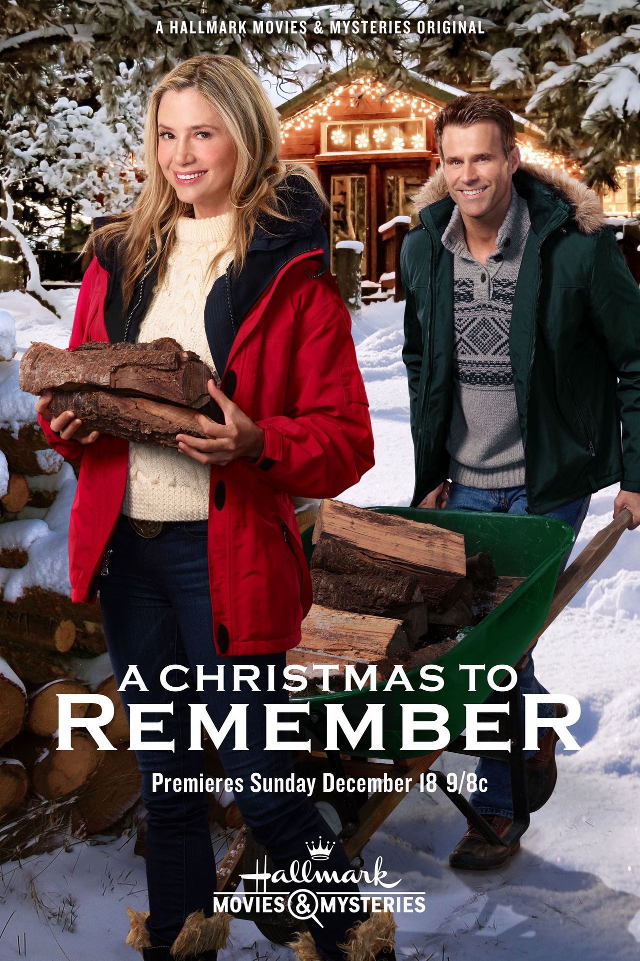Mira Sorvino در صحنه فیلم سینمایی A Christmas to Remember به همراه Cameron Mathison