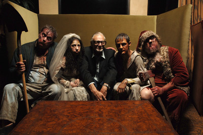 George A. Romero در صحنه فیلم سینمایی سرزمین مرده ها