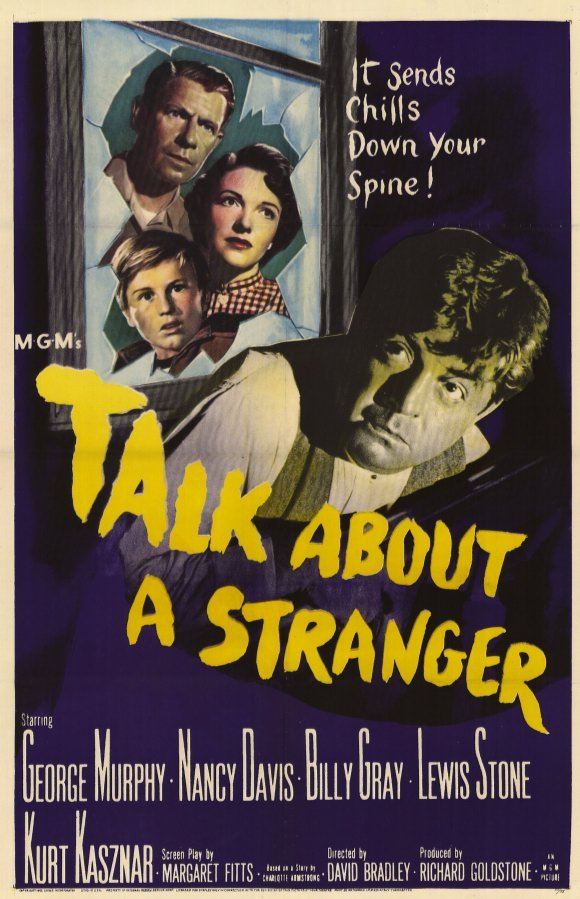 Billy Gray در صحنه فیلم سینمایی Talk About a Stranger به همراه Nancy Reagan، George Murphy و Kurt Kasznar