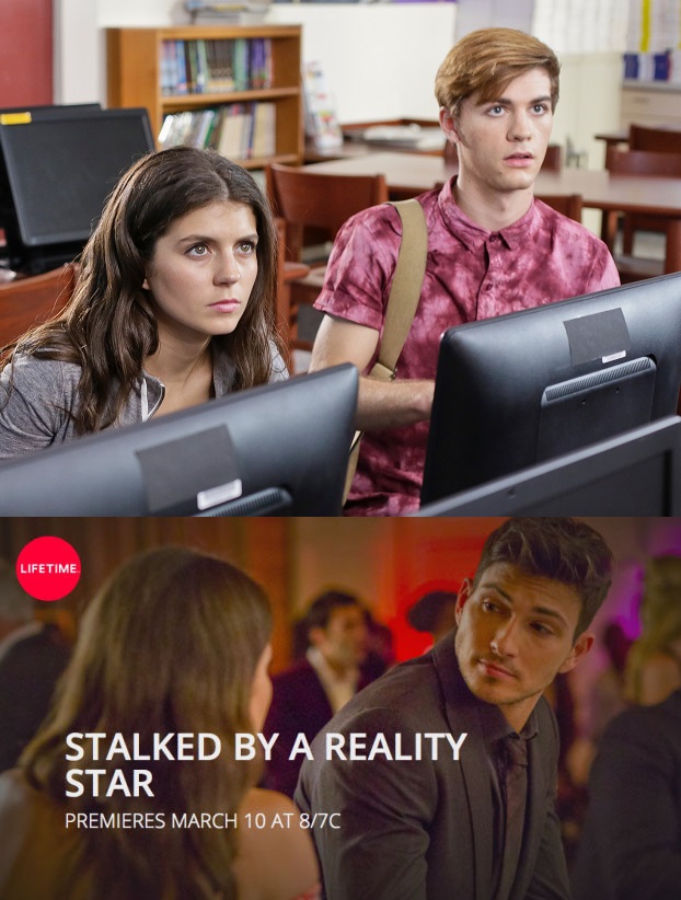 Emily Bader در صحنه فیلم سینمایی Stalked by a Reality Star به همراه Robert Scott Wilson