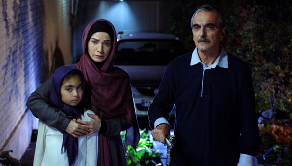 نسرین نصرتی در صحنه سریال تلویزیونی تا ثریا به همراه همایون ارشادی