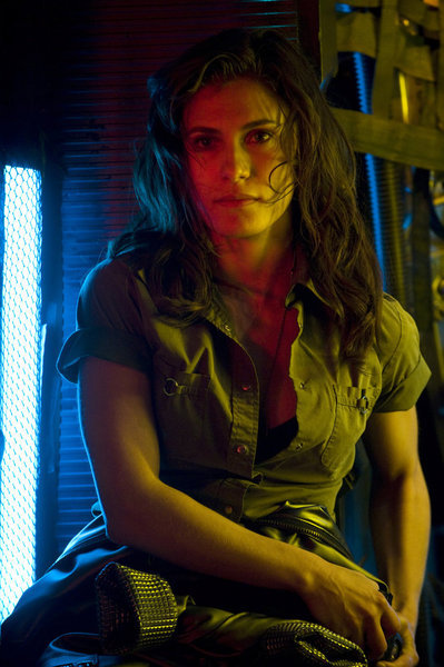 Lili Bordán در صحنه فیلم سینمایی Battlestar Galactica: Blood & Chrome