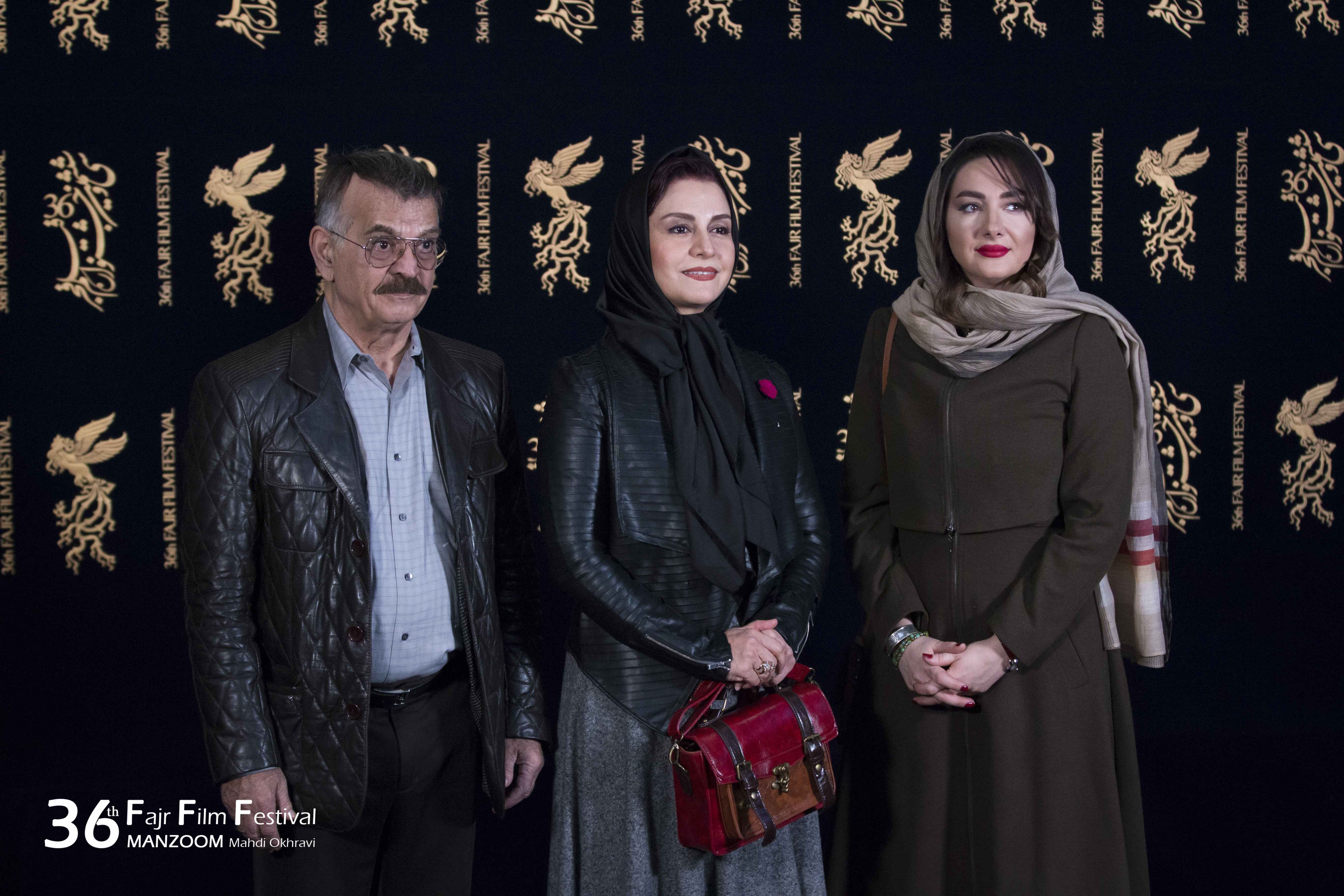مهدی فخیم‌زاده در جشنواره فیلم سینمایی سوءتفاهم به همراه مریلا زارعی و هانیه توسلی