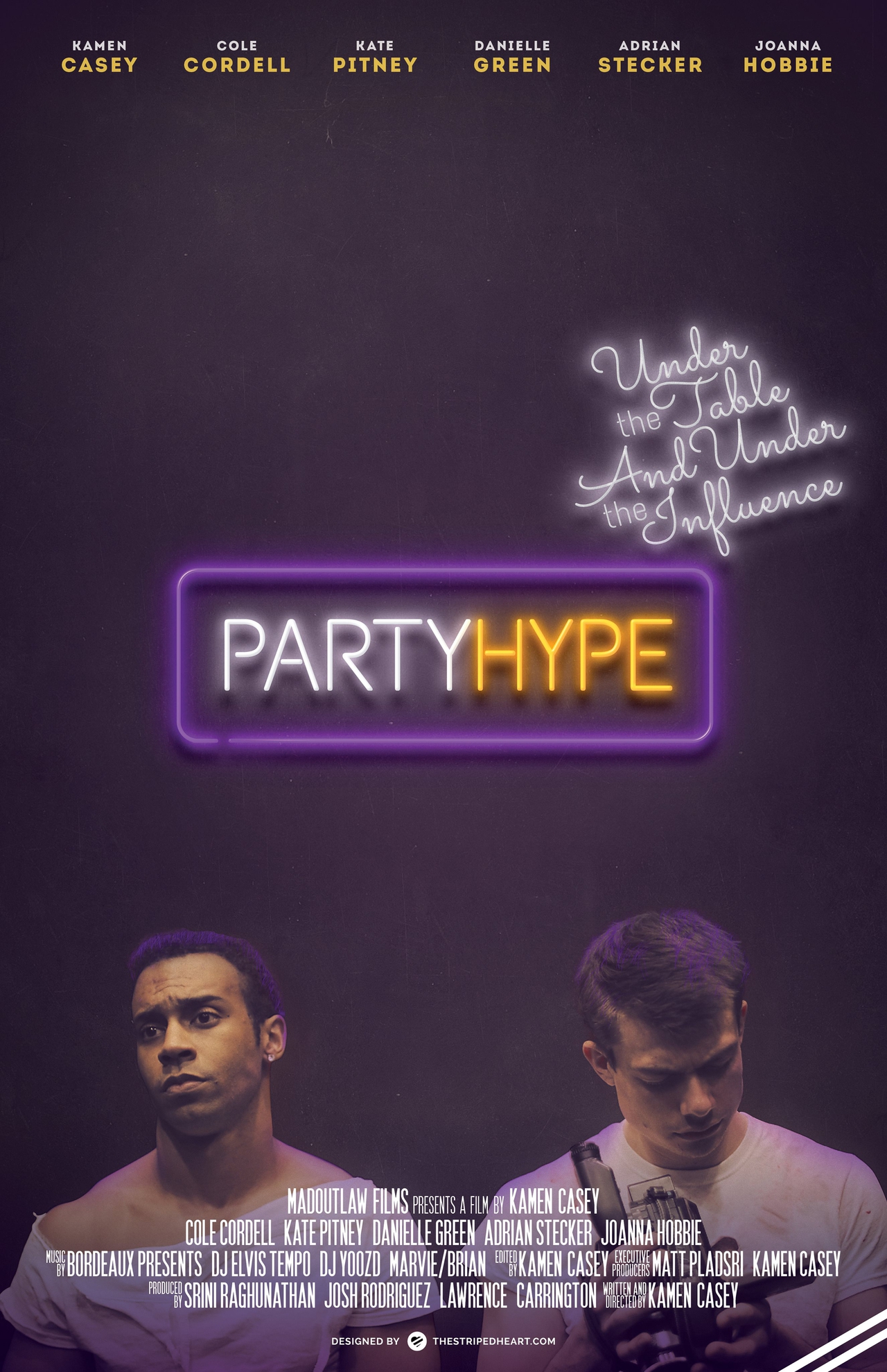 Kamen Casey در صحنه فیلم سینمایی Party Hype به همراه Cole Cordell