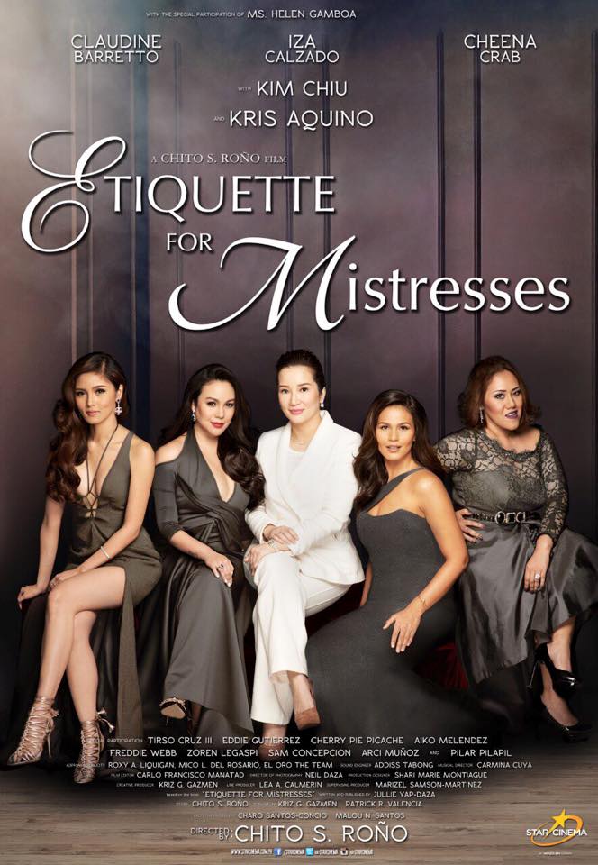 Cheena Crab در صحنه فیلم سینمایی Etiquette for Mistresses به همراه Kris Aquino، Iza Calzado، Claudine Barretto و Kim Chiu