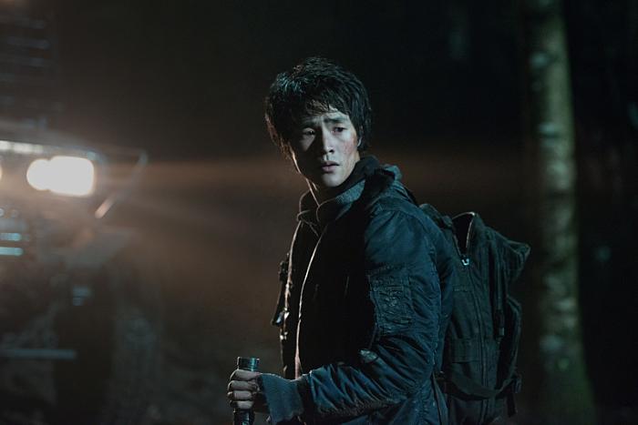 Christopher Larkin در صحنه سریال تلویزیونی 100