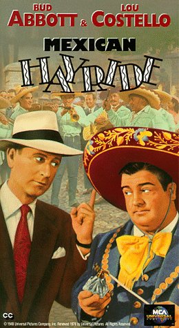 Bud Abbott در صحنه فیلم سینمایی Mexican Hayride به همراه Lou Costello