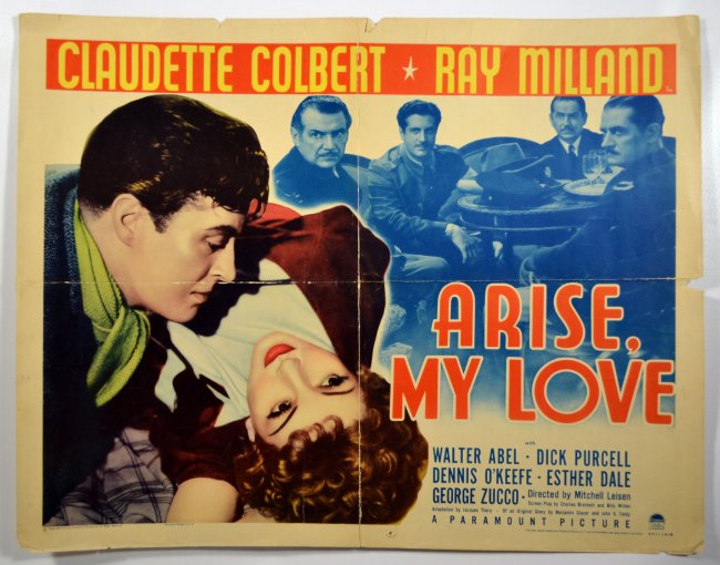  فیلم سینمایی Arise, My Love با حضور Claudette Colbert، Leyland Hodgson، ری میلند و Gerald Fielding