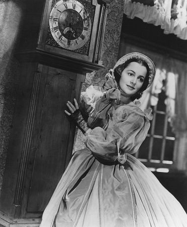 Olivia de Havilland در صحنه فیلم سینمایی بر باد رفته