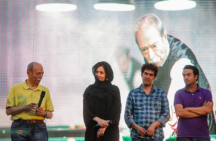 پریناز ایزدیار در تست گريم سریال شبکه نمایش خانگی شهرزاد 1 به همراه سید‌شهاب حسینی، علی نصیریان و مصطفی زمانی