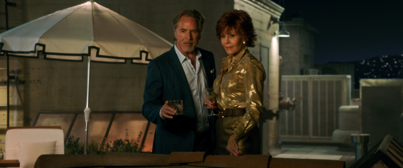 Don Johnson در صحنه فیلم سینمایی باشگاه کتاب به همراه Jane Fonda