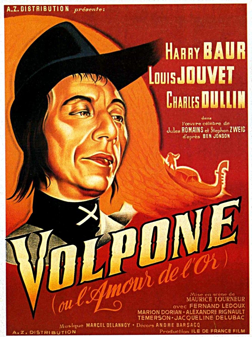 Louis Jouvet در صحنه فیلم سینمایی Volpone