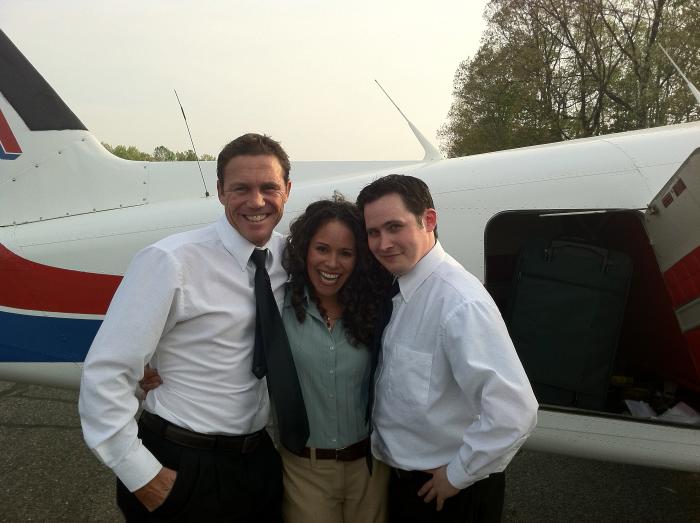 Lana Young در صحنه فیلم سینمایی Plan 9 به همراه Brian Krause