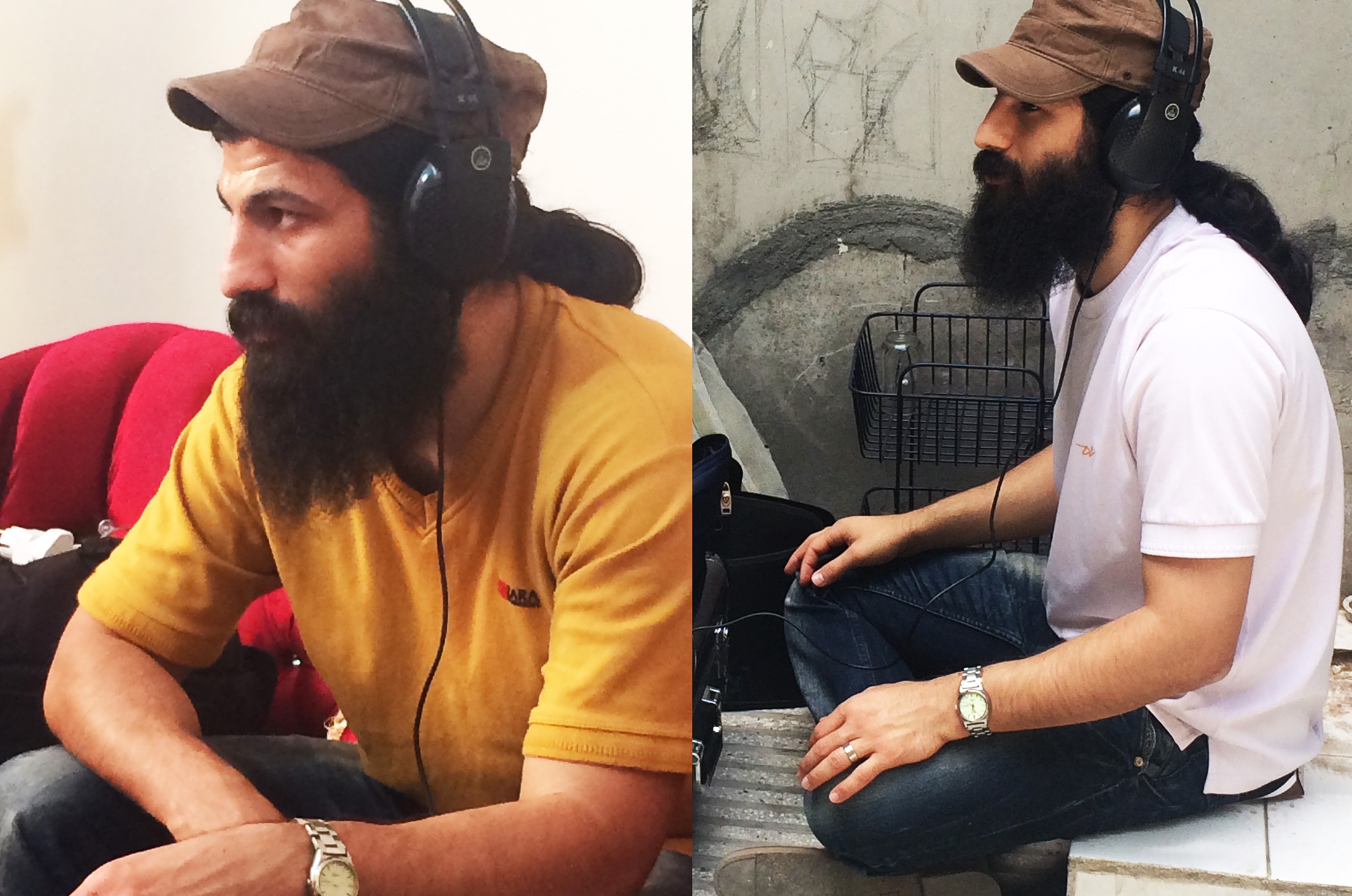 تصویری از کامبیز طاهری، بازیگر و کامپوزیت سینما و تلویزیون در حال بازیگری سر صحنه یکی از آثارش