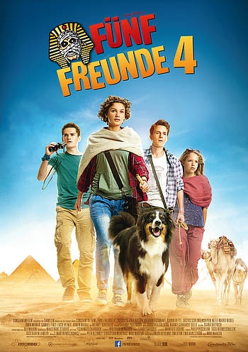 Bobby در صحنه فیلم سینمایی Fünf Freunde 4 به همراه Quirin Oettl، Valeria Eisenbart، Justus Schlingensiepen و Neele-Marie Nickel